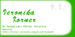 veronika korner business card